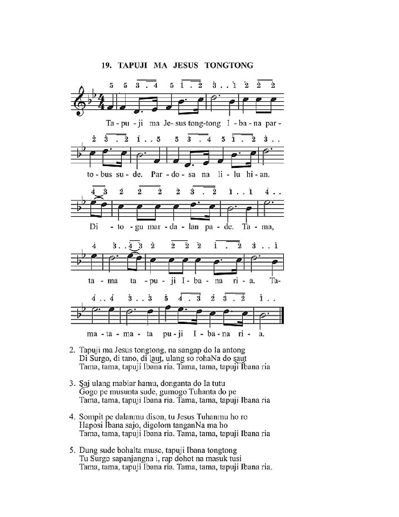 BEAM NO 19 TAPUJI MA JESUS TONGTONG