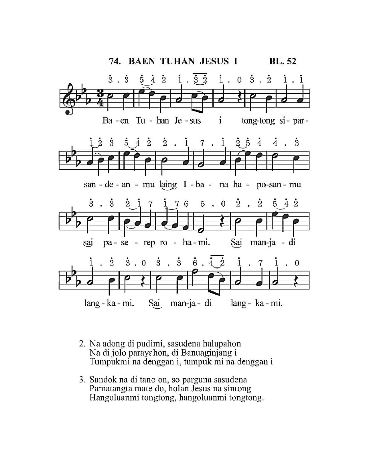 BEAM 74 BAEN TUHAN JESUS I